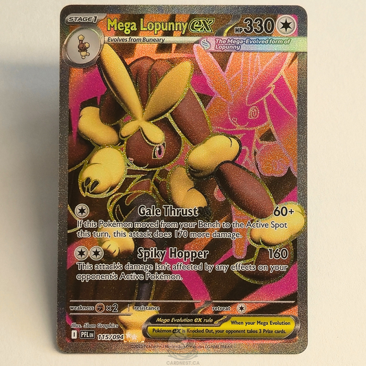 Mega Lopunny Ex 115/094 Full Art Ultra Rare – Phantasmal Flames – Near Mint – English