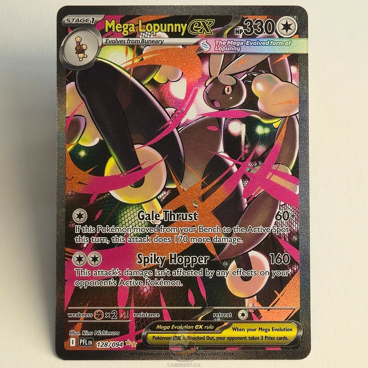 Mega Lopunny Ex 128/094 Full Art Special Illustration Rare – Phantasmal Flames – Near Mint – English
