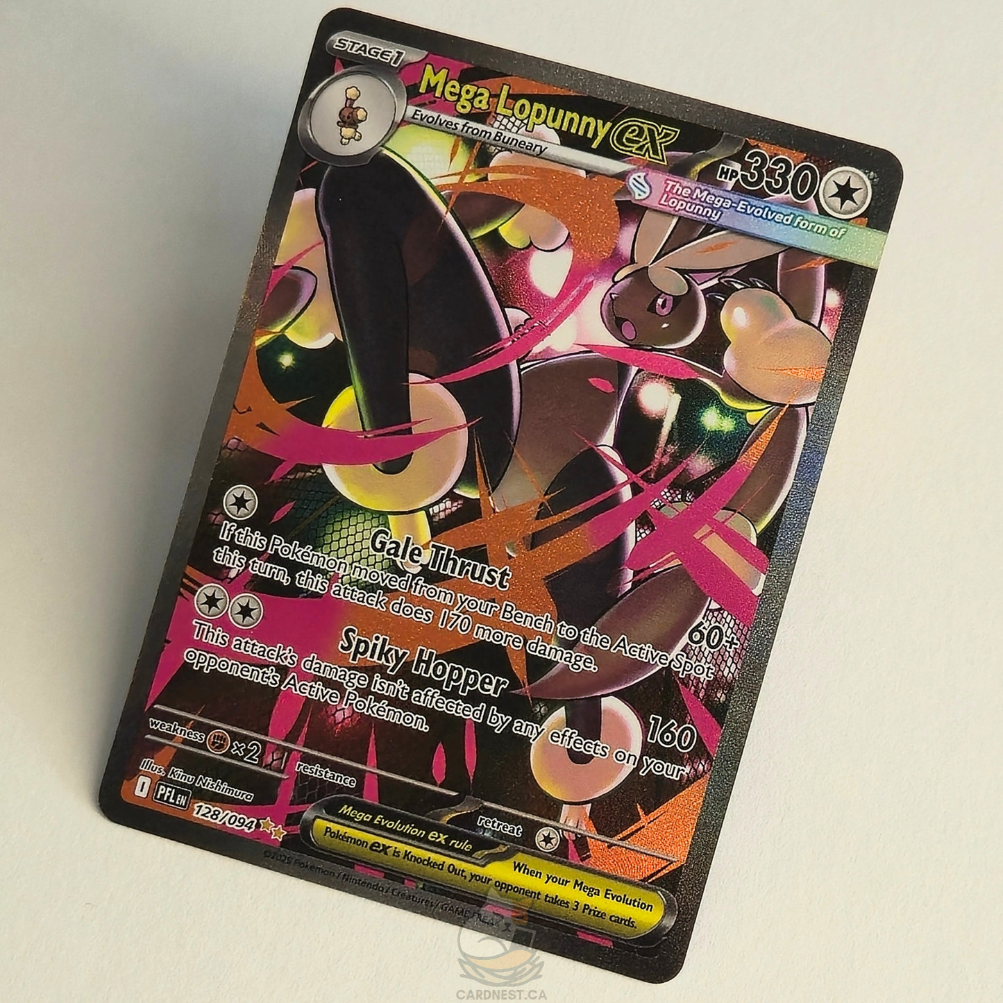 Mega Lopunny Ex 128/094 Full Art Special Illustration Rare – Phantasmal Flames – Near Mint – English