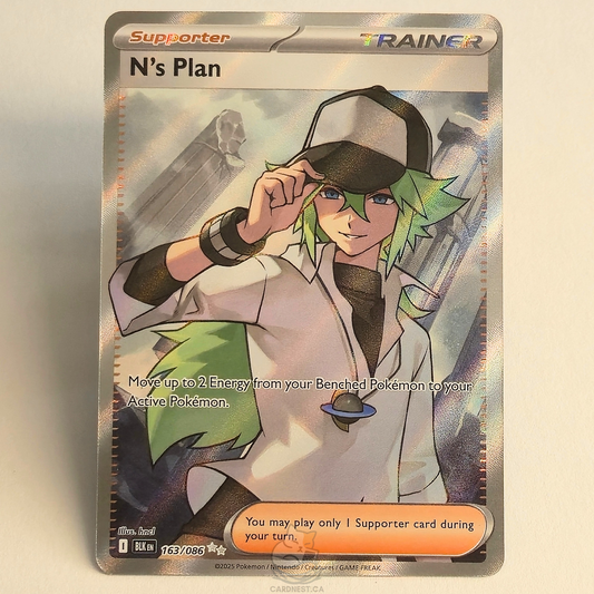 N's Plan 163/086 Full Art Trainer Ultra Rare – Black Bolt – Near Mint – English
