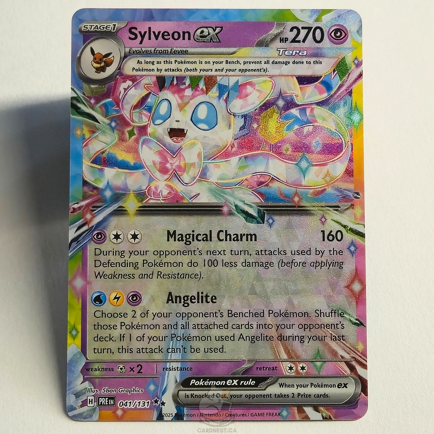Sylveon Ex 041/131 Holo Double Rare – Prismatic Evolutions – Near Mint – English