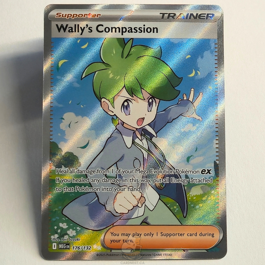 Wally's Compassion 176/132 Full Art Trainer Ultra Rare – Mega Evolution – Near Mint – English