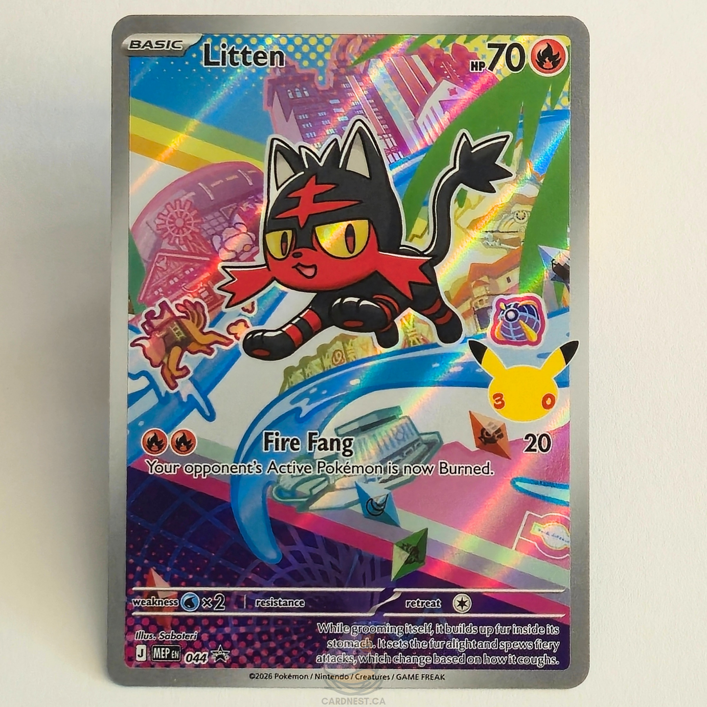 Litten 044 Full Art Black Star Promo – Mega Evolution – Near Mint – English