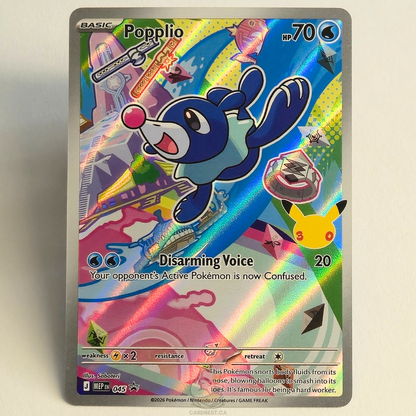 Popplio 045 First Partner'S 30Th Anniversary Full Art Black Star Promo – Mega Evolution – Near Mint – English