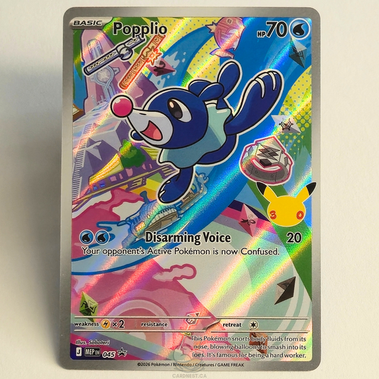 Popplio 045 First Partner'S 30Th Anniversary Full Art Black Star Promo – Mega Evolution – Near Mint – English