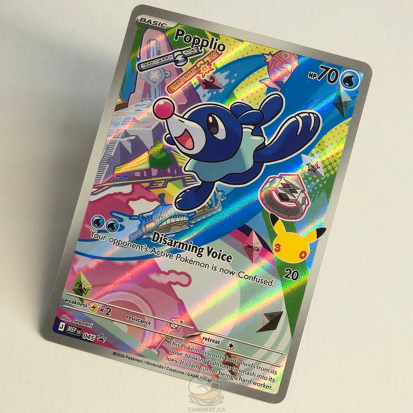 Popplio 045 First Partner'S 30Th Anniversary Full Art Black Star Promo – Mega Evolution – Near Mint – English