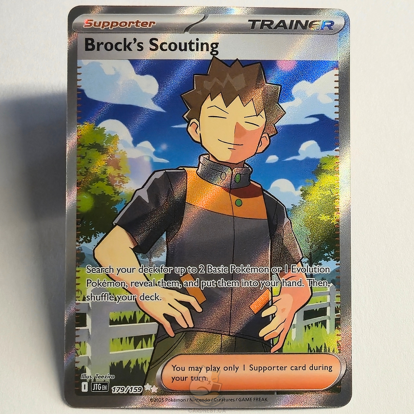 Brock's Scouting 179/159 Full Art Trainer Ultra Rare – Journey Together – Near Mint – English
