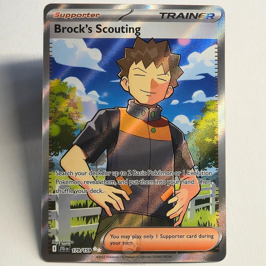Brock's Scouting 179/159 Full Art Trainer Ultra Rare – Journey Together – Near Mint – English