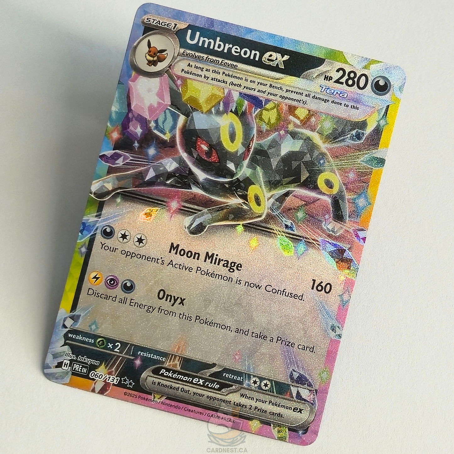Umbreon ex 060/131 Holo Double Rare – Prismatic Evolutions – Near Mint – English