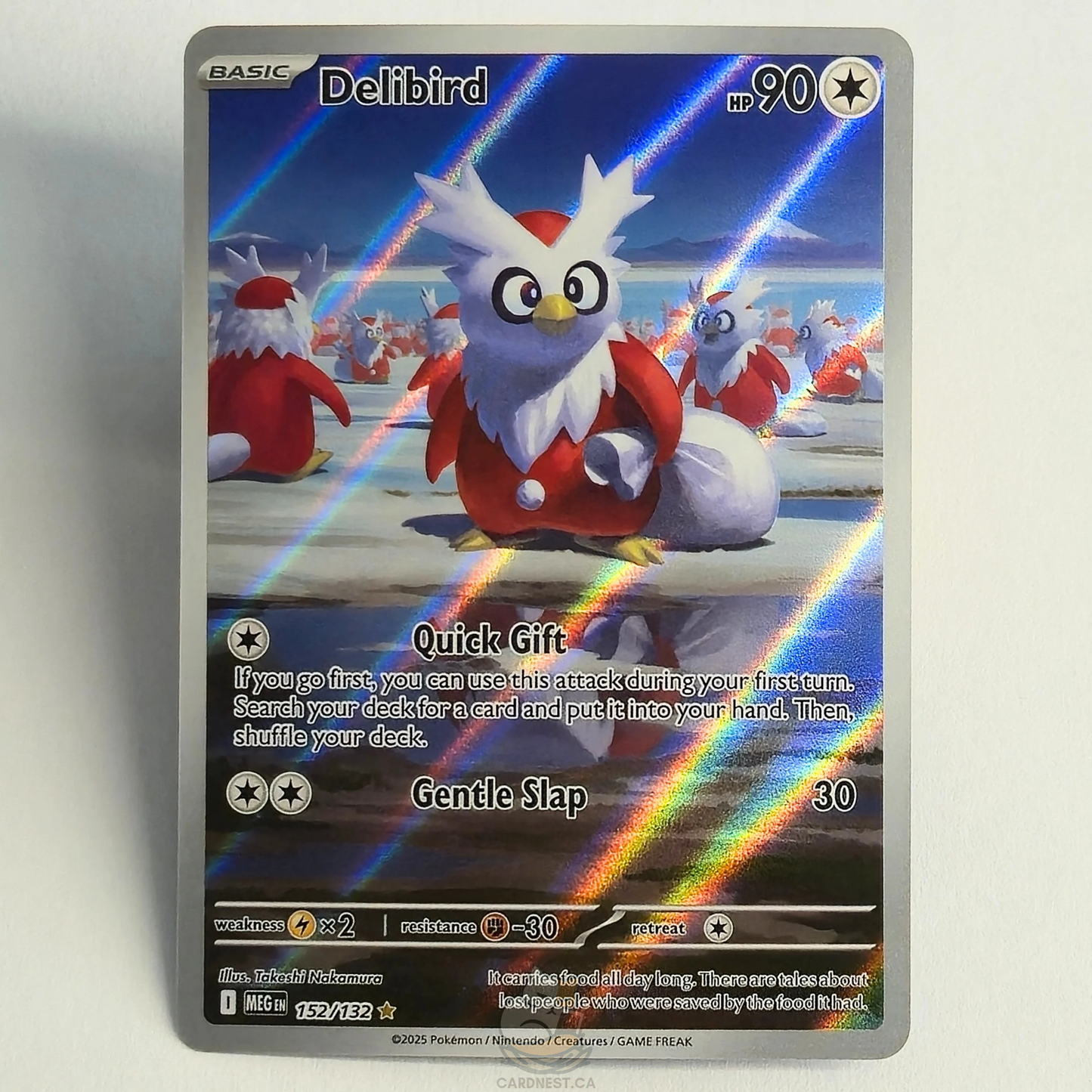 Delibird 152/132 Full Art Illustration Rare – Mega Symphonia – Near Mint – English