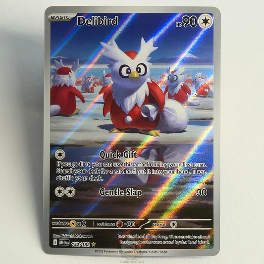 Delibird 152/132 Full Art Illustration Rare – Mega Symphonia – Near Mint – English