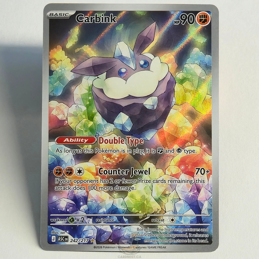 Carbink 242/217 Full Art Illustration Rare – Ascended Heroes – Near Mint – English