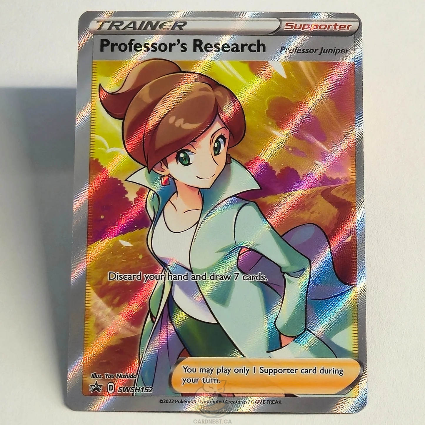 Professor's Research SWSH152 Full Art Trainer Black Star Promo – Sword & Shield – Near Mint – English