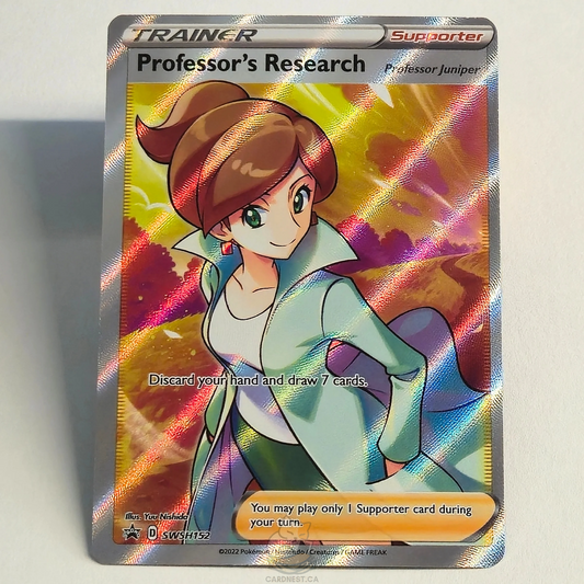 Professor's Research SWSH152 Full Art Trainer Black Star Promo – Sword & Shield – Near Mint – English