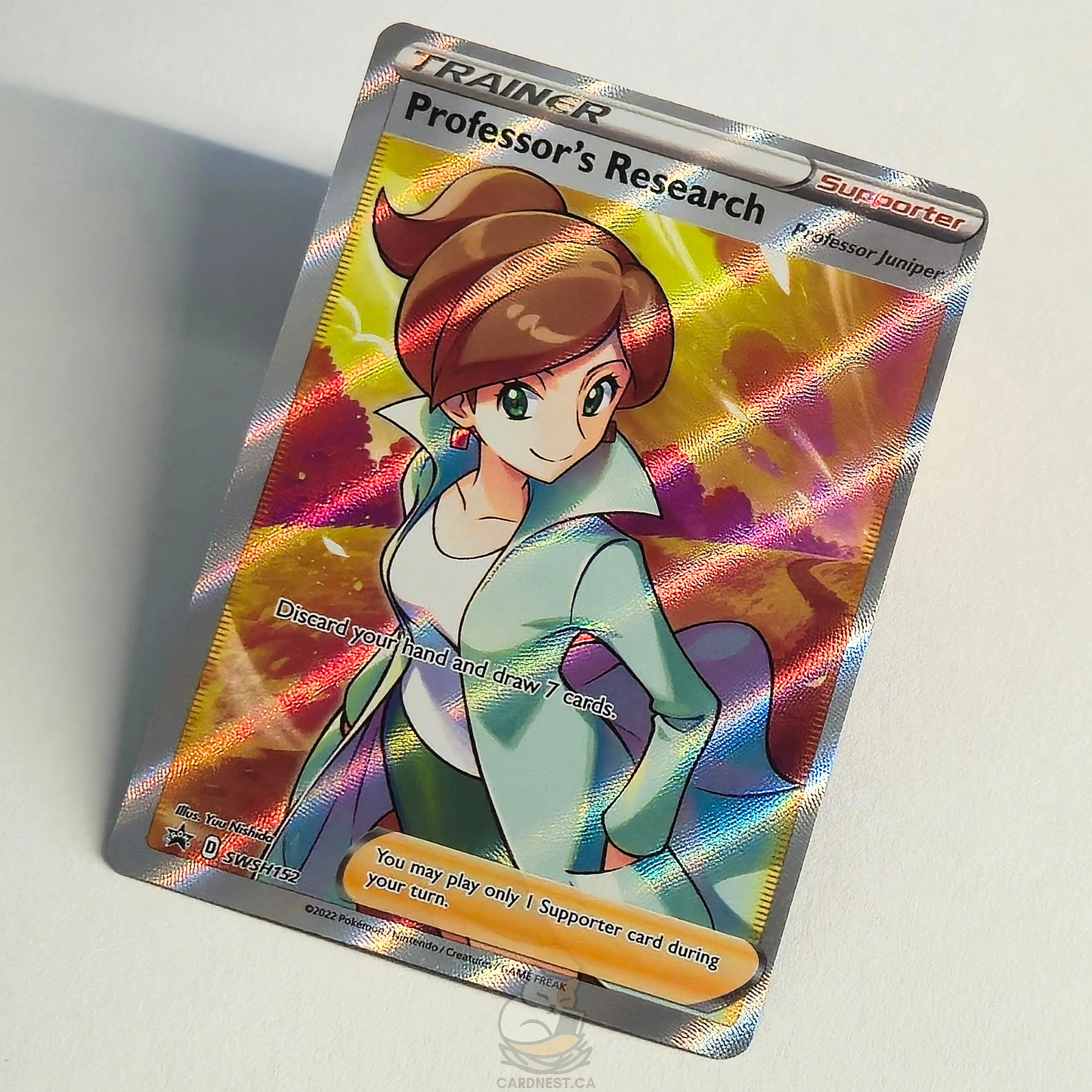 Professor's Research SWSH152 Full Art Trainer Black Star Promo – Sword & Shield – Near Mint – English