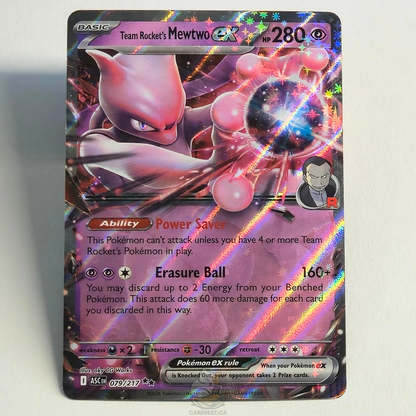 Team Rocket's Mewtwo Ex 079/217 Double Rare – Ascended Heroes – Near Mint – English