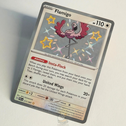 Flamigo 211/091 Shiny Rare – Paldean Fates – Near Mint – English