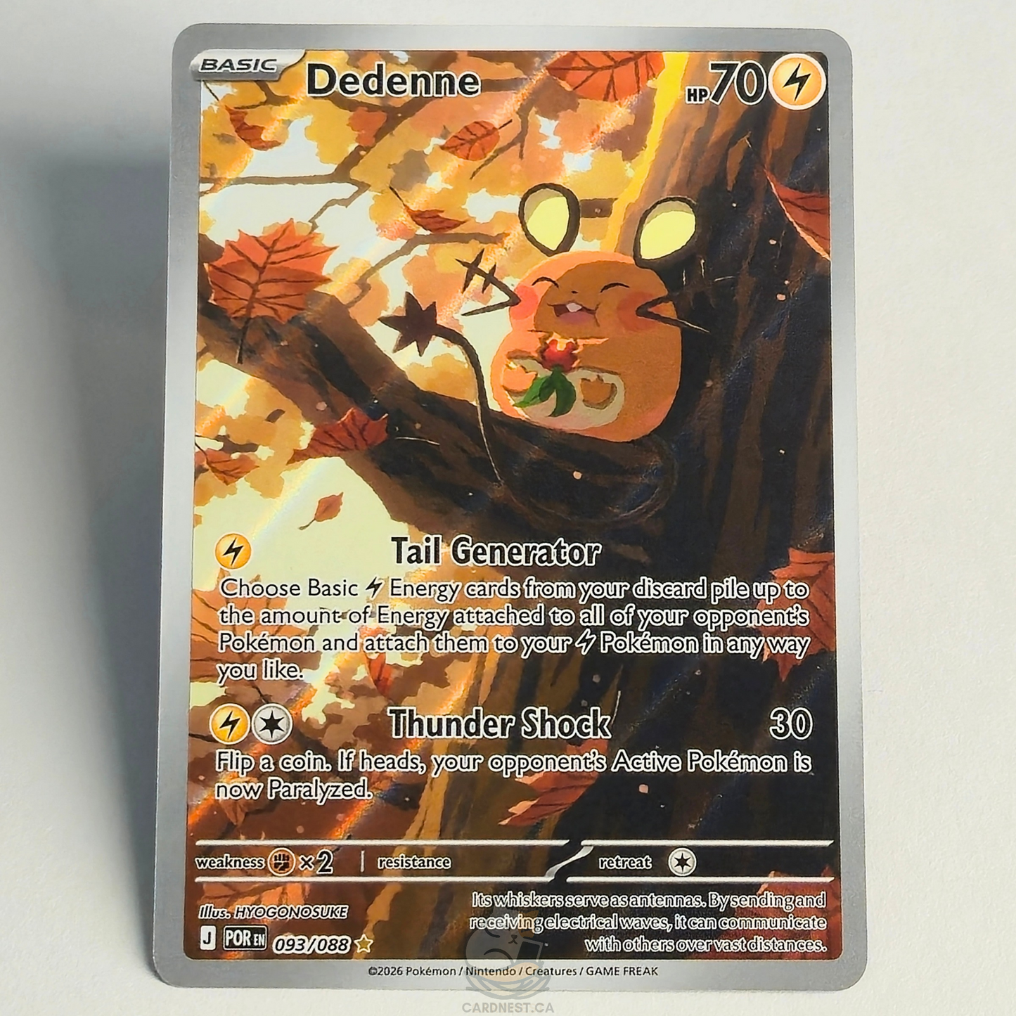 Dedenne 093/088 Full Art Illustration Rare – Perfect Order – Near Mint – English