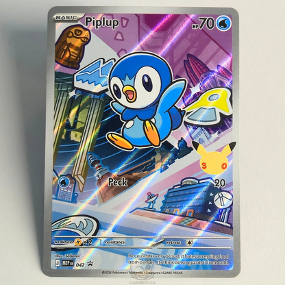 Piplup 042 First Partner's 30th Anniversary Full Art Black Star Promo – Mega Evolution – Near Mint – English