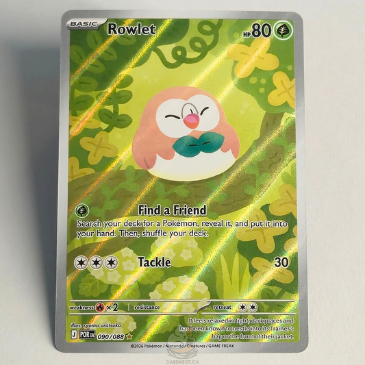 Rowlet 090/088 Full Art Illustration Rare – Perfect Order – Near Mint – English