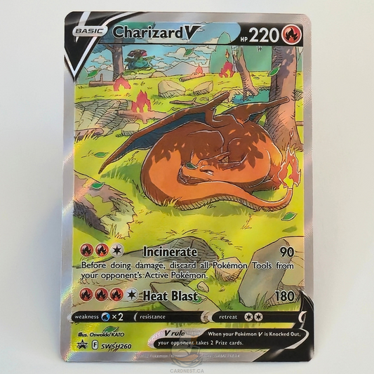 Charizard V SWSH260 Full Art Black Star Promo – Sword & Shield Black Star Promos – Near Mint – English