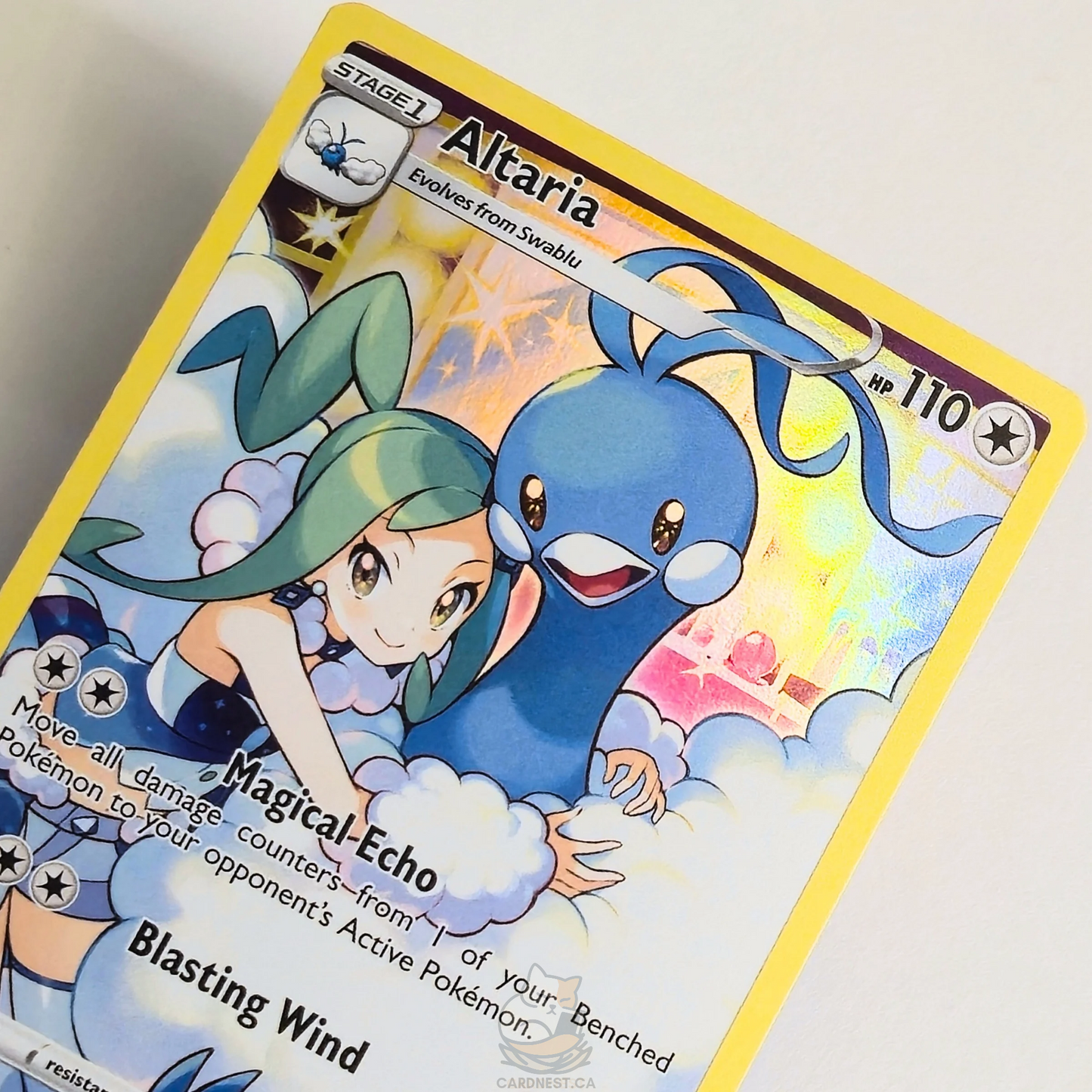 Altaria TG11/TG30 Trainer Gallery Ultra Rare Pokémon card from Silver Tempest – Near Mint condition – close-up detail