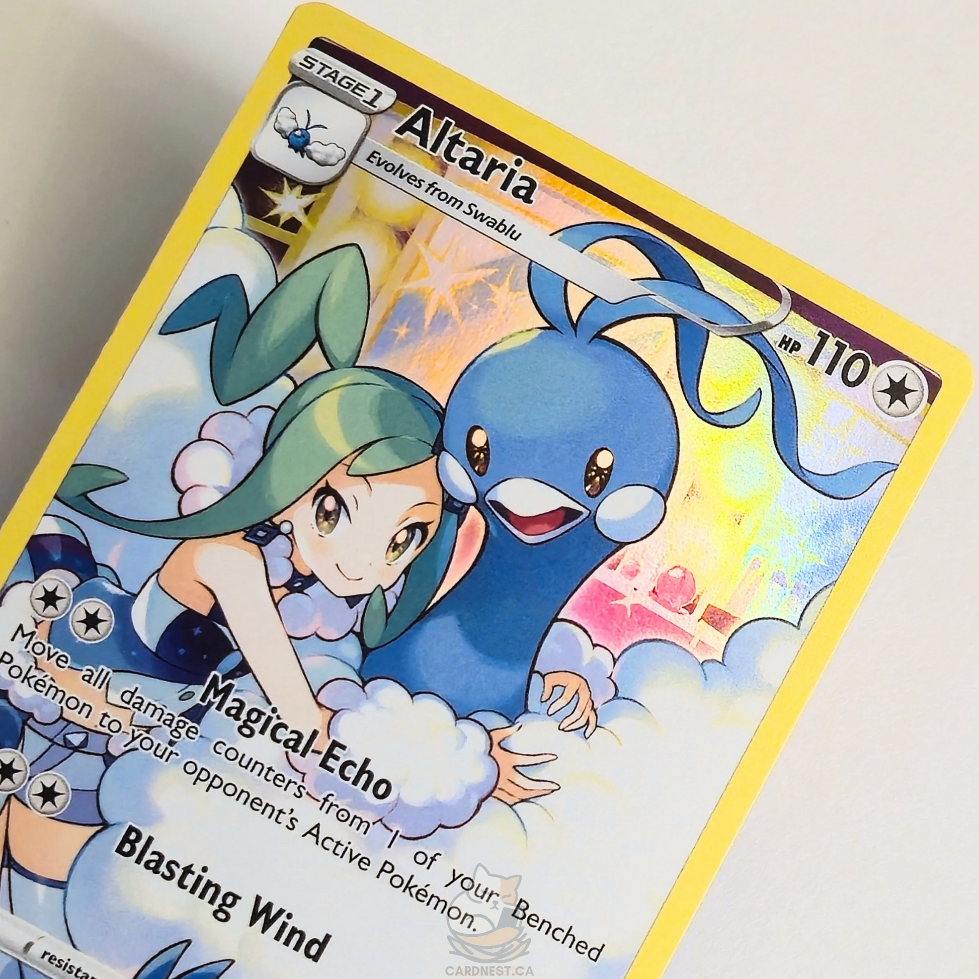Altaria TG11/TG30 Trainer Gallery Ultra Rare Pokémon card from Silver Tempest – Near Mint condition – close-up detail