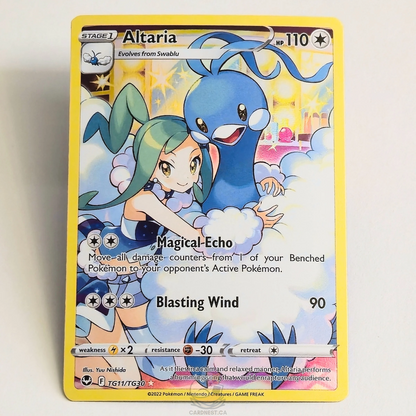Altaria TG11/TG30 Trainer Gallery Ultra Rare Pokémon card from Silver Tempest – Near Mint condition