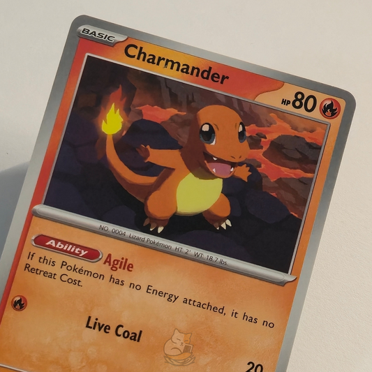 Charmander 011/094 Common Pokémon card from Phantasmal Flames – Near Mint condition – close-up detail