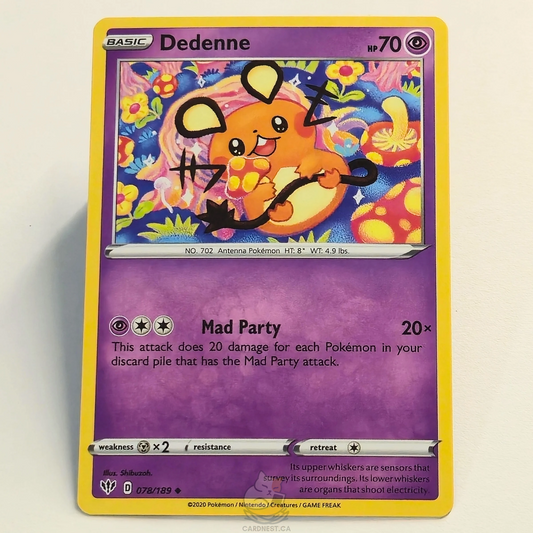 Dedenne 078/189 Pokémon card from Darkness Ablaze – Near Mint condition