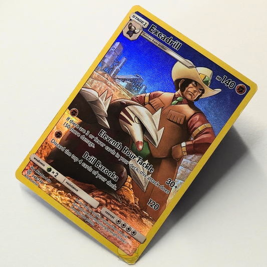 Excadrill 246/236 Full Art Secret Rare Pokémon card from Cosmic Eclipse – Lightly Played condition – angled view