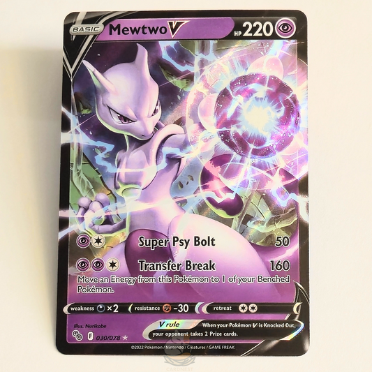 Mewtwo V 030/078 Ultra Rare Pokémon card from Pokémon Go – Near Mint condition