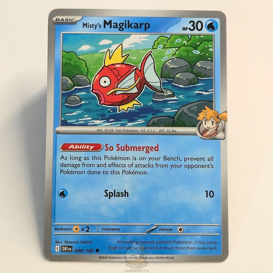 Misty's Magikarp 048/182 Pokémon card from Destined Rivals – Near Mint condition