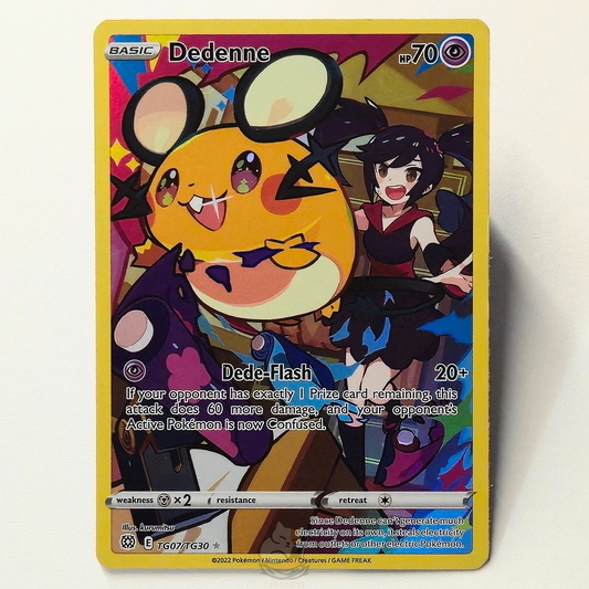 Dedenne Trainer Gallery rare Full Art Pokémon card – card #TG07/TG30. High-quality photo from CardNest.