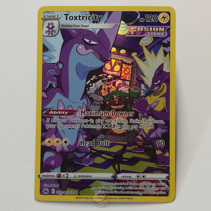 Toxtricity Galarian Gallery Art Rare Holo Pokémon card – card #GG09/GG70. High-quality photo from CardNest.
