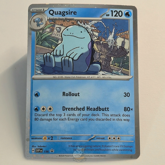 Quagsire SVP 156 Black Star Promo Pokémon card from Scarlet & Violet Black Star Promos – Near Mint condition