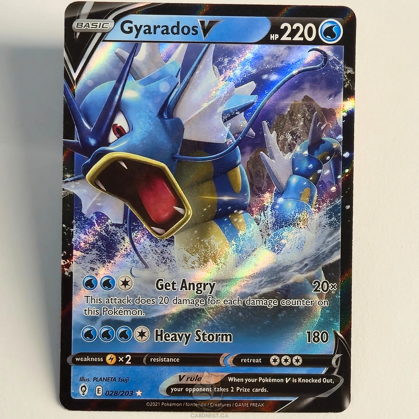 Gyarados V 028/203 Full Art Ultra Rare – Evolving Skies – Near Mint – English