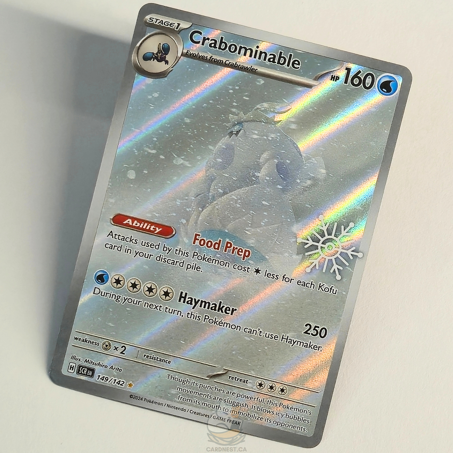 Crabominable 149/142 Holiday Calendar Promo Full Art Illustration Rare – Stellar Crown – Near Mint – English