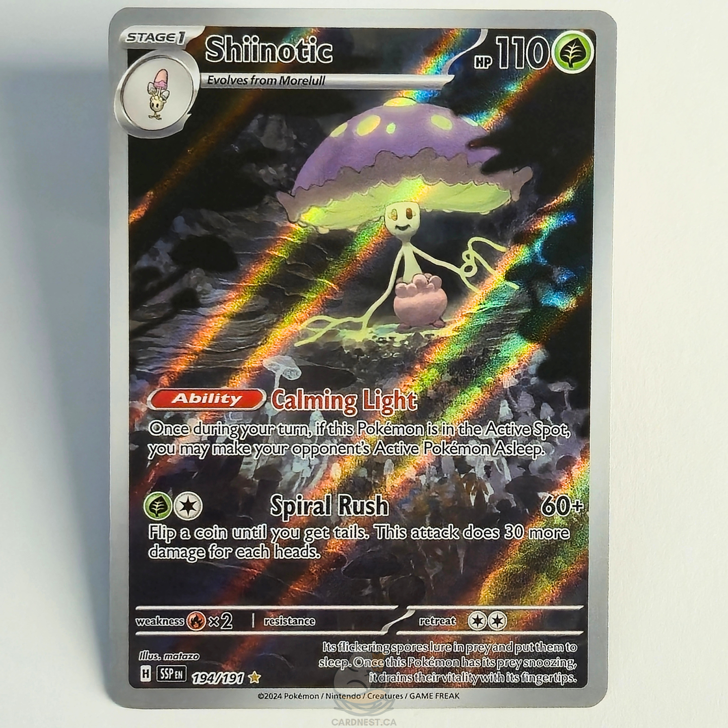Shiinotic 194/191 Full Art Illustration Rare – Surging Sparks – Near Mint – English