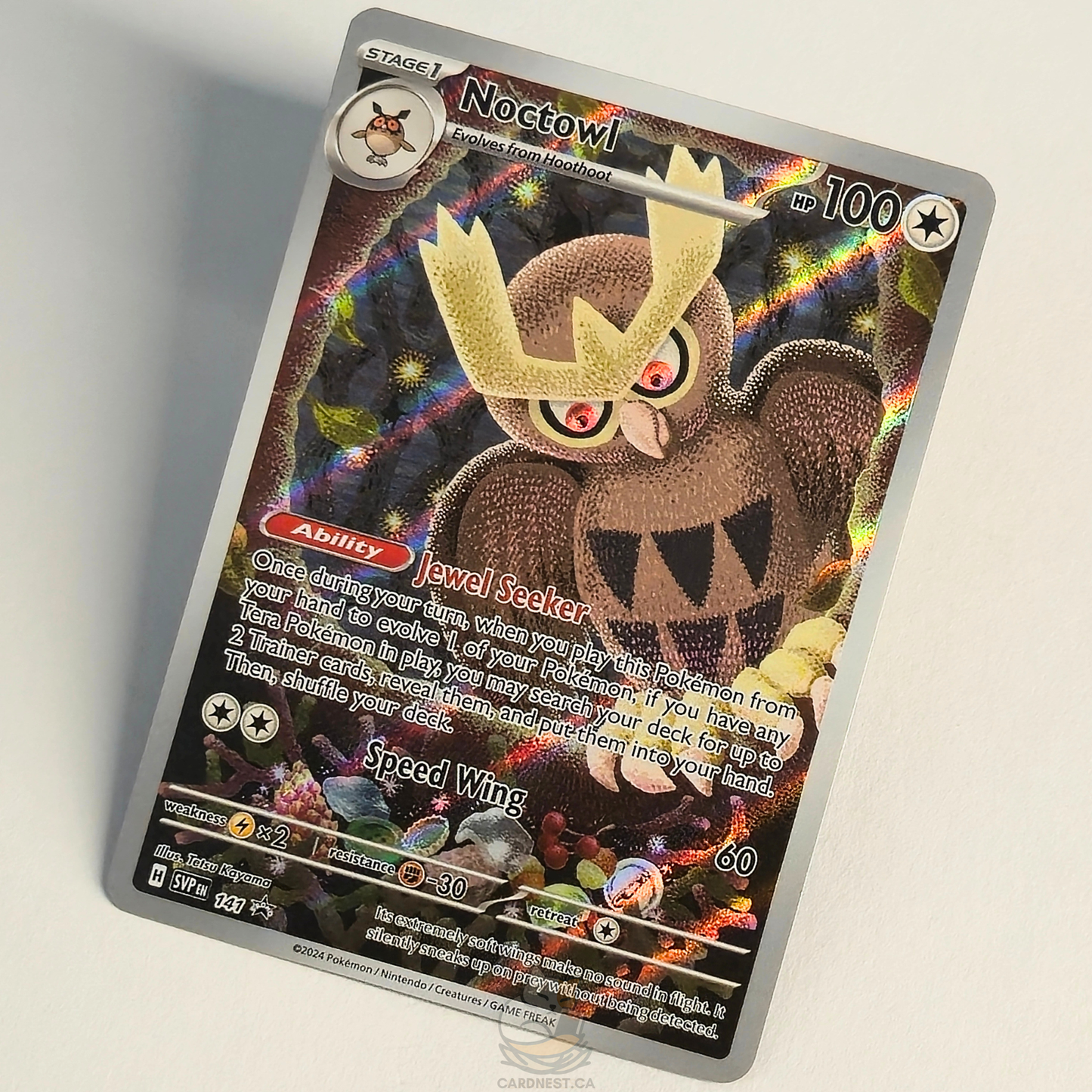 Noctowl 141 Full Art Black Star Promo – Scarlet & Violet – Near Mint – English