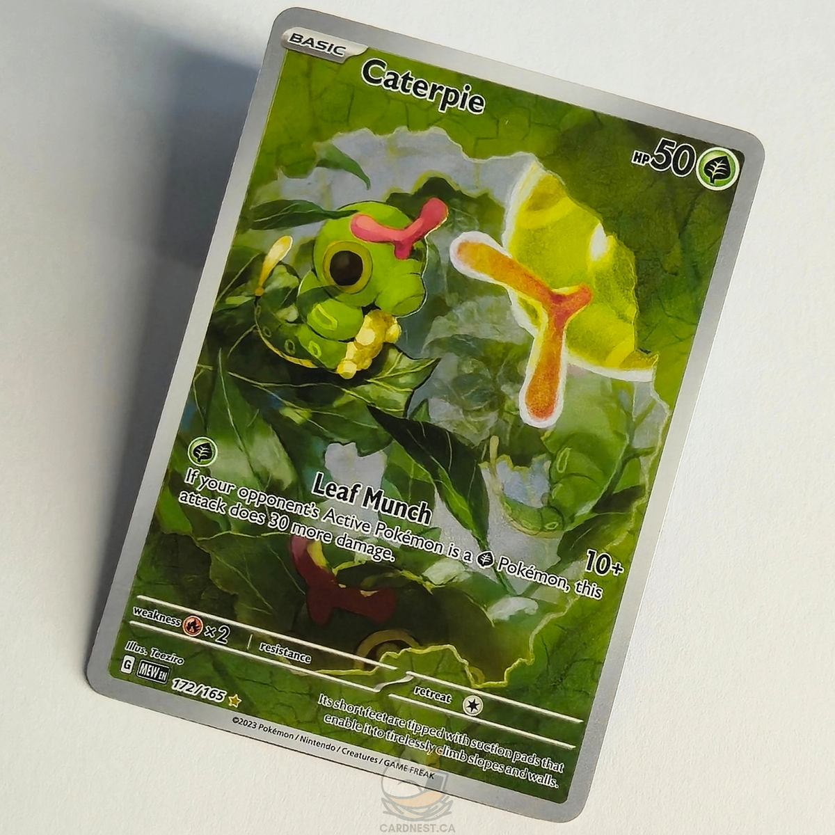 Caterpie 172/165 Full Art Illustration Rare – Scarlet & Violet 151 – Near Mint – English