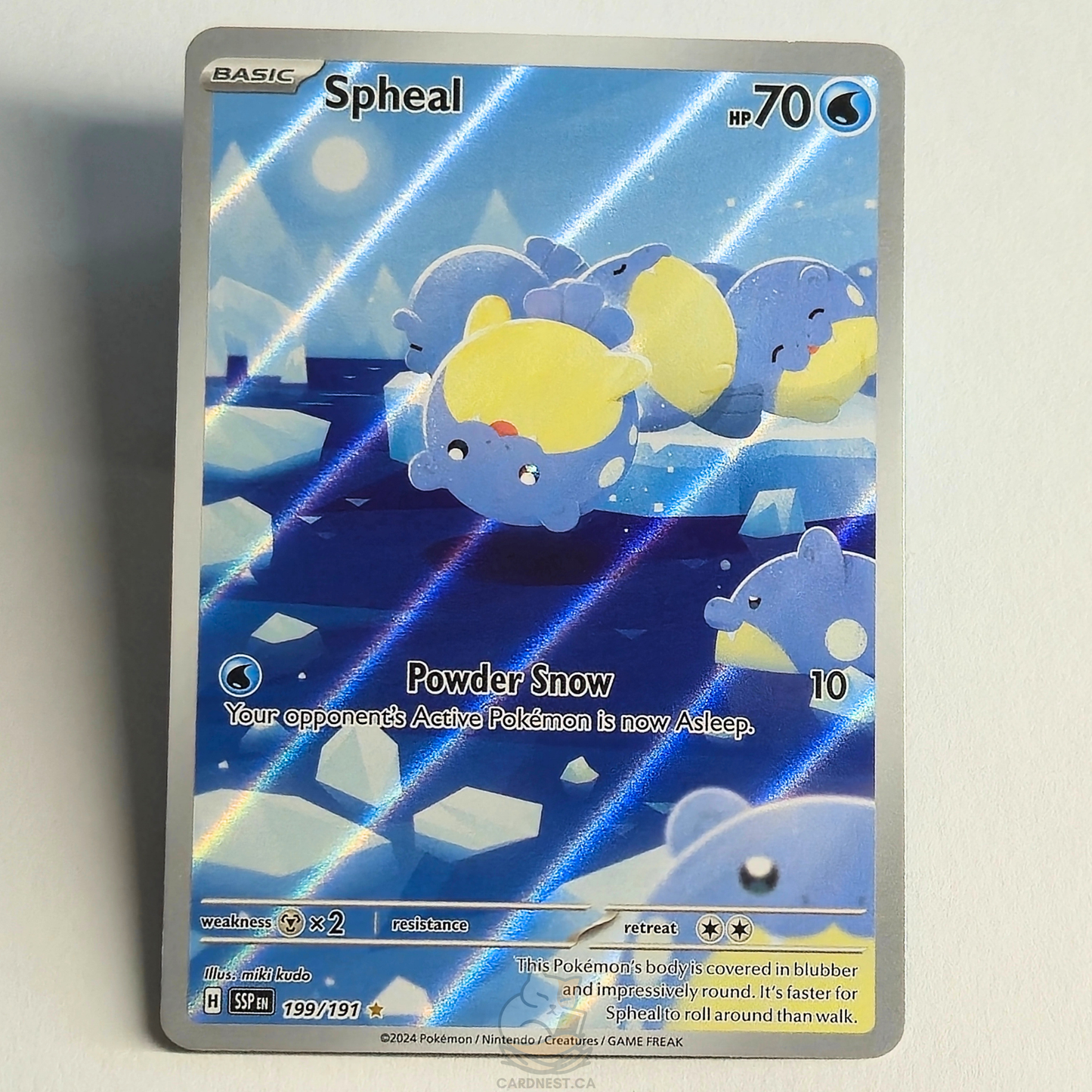 Spheal 199/191 Full Art Illustration Rare – Surging Sparks – Near Mint – English