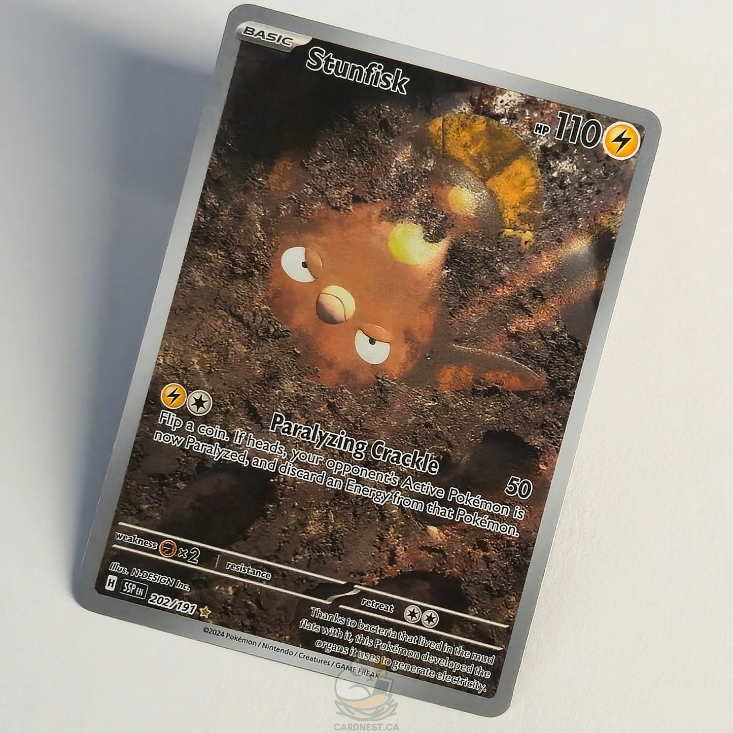 Stunfisk 202/191 Full Art Illustration Rare – Surging Sparks – Near Mint – English