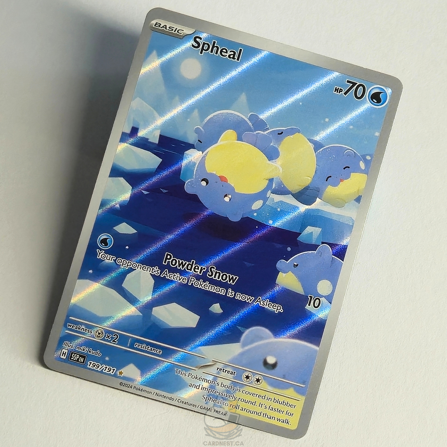 Spheal 199/191 Full Art Illustration Rare – Surging Sparks – Near Mint – English