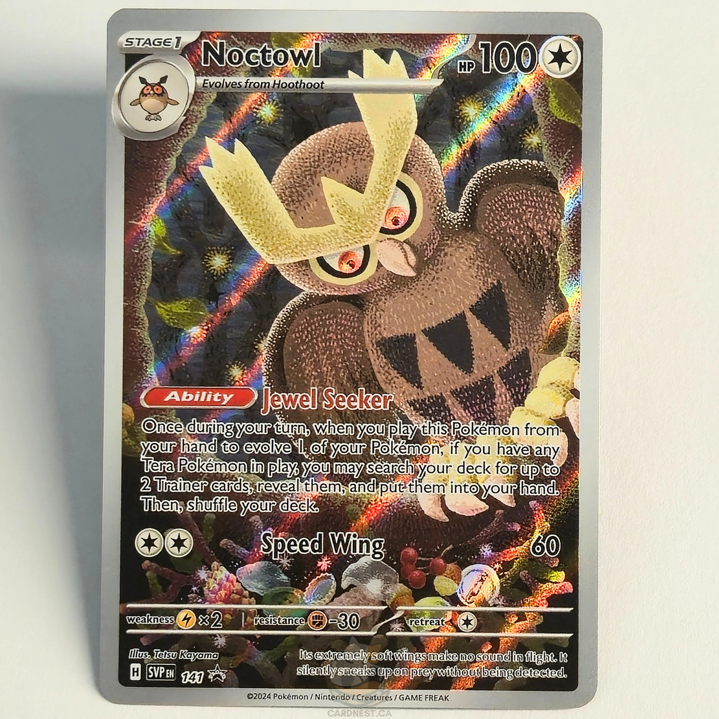 Noctowl 141 Full Art Black Star Promo – Scarlet & Violet – Near Mint – English