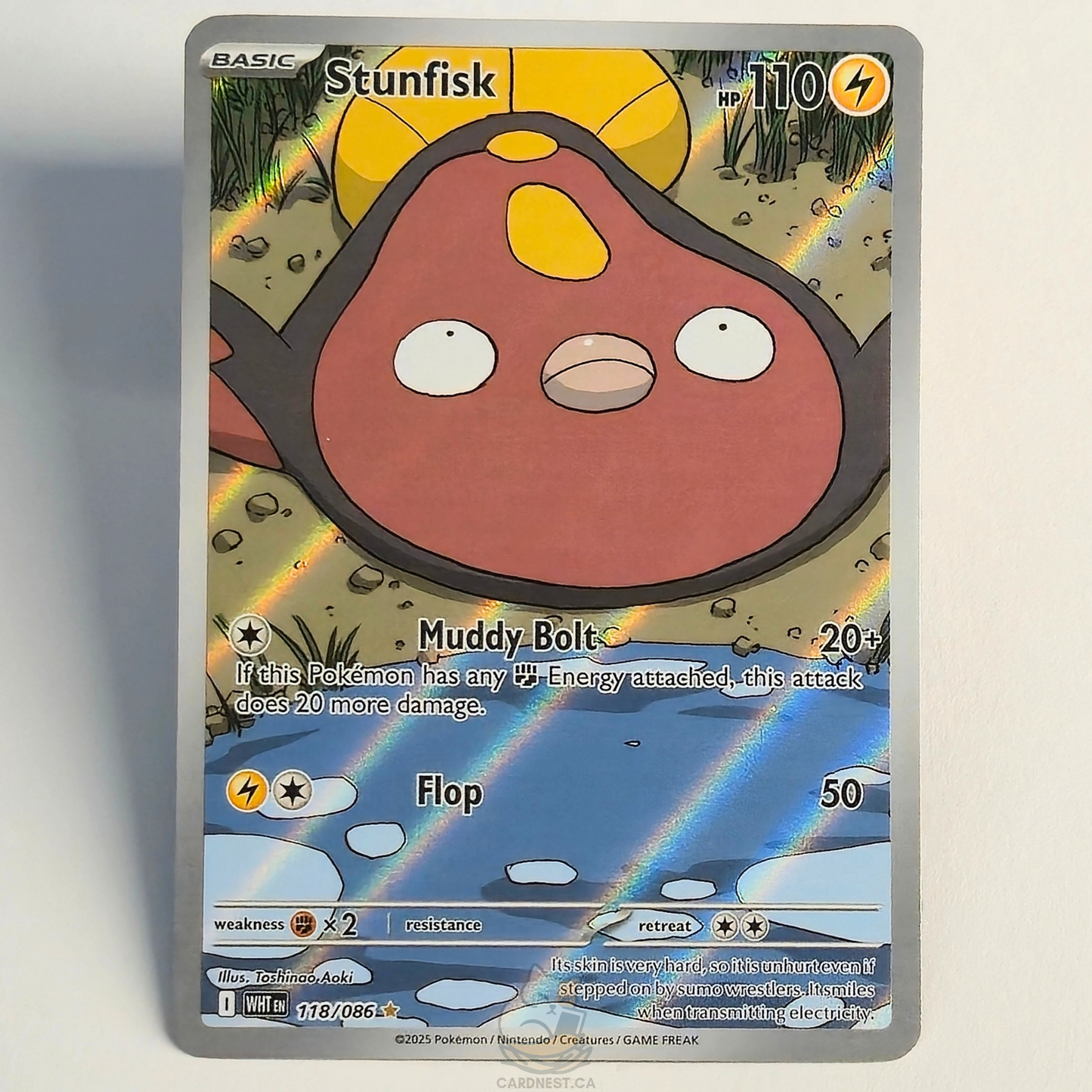 Stunfisk 118/086 Full Art Illustration Rare – White Flare – Near Mint – English