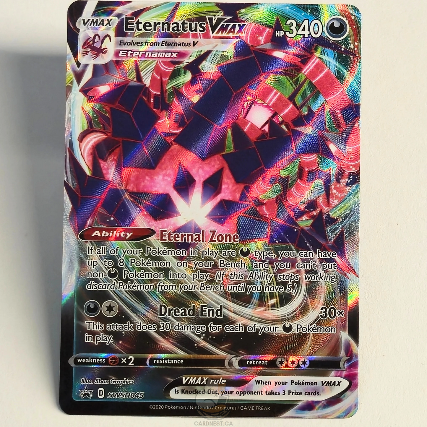 Eternatus Vmax SWSH045 Full Art Black Star Promo – Sword & Shield – Near Mint – English