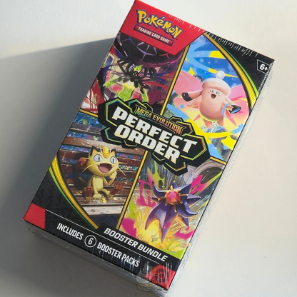 Pokémon TCG: Mega Evolution – Perfect Order Booster Bundle (6 Booster Packs) – Sealed – English