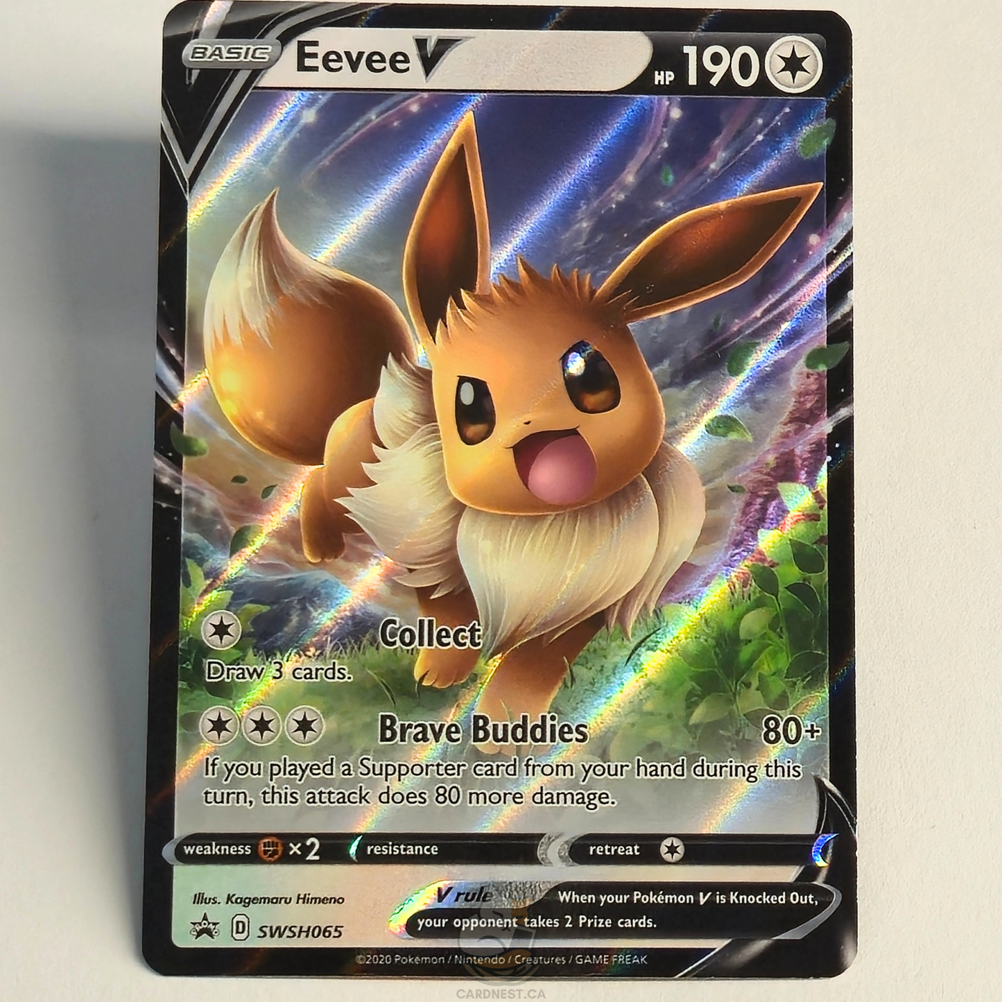 Eevee V SWSH065 Full Art Black Star Promo – Sword & Shield – Near Mint – English