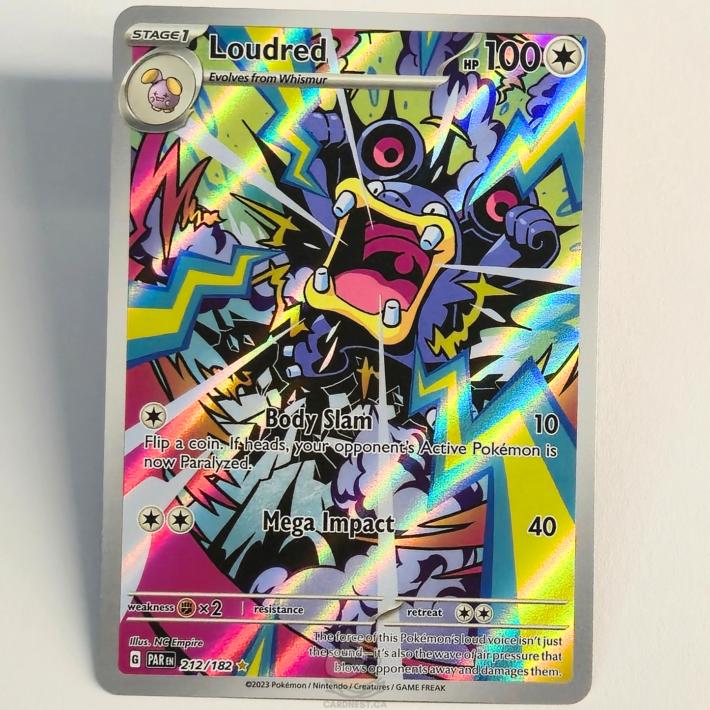 Loudred 212/182 Full Art Illustration Rare – Paradox Rift – Near Mint – English